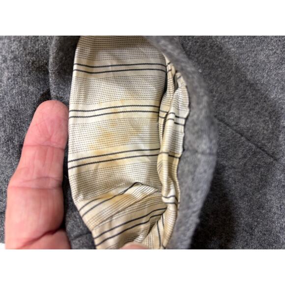 Banana Republic Wool Melange Peacoat Gray Size Large Double Breasted quiet luxe - Picture 6 of 9